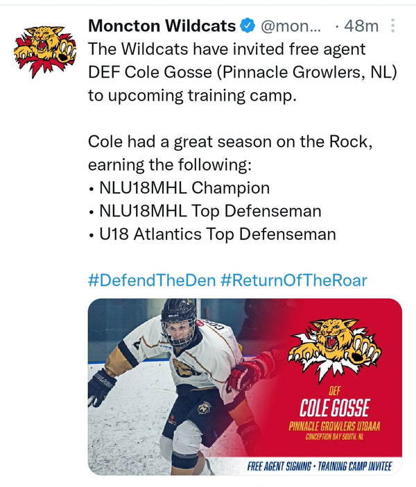 Congratulations Cole Gosse